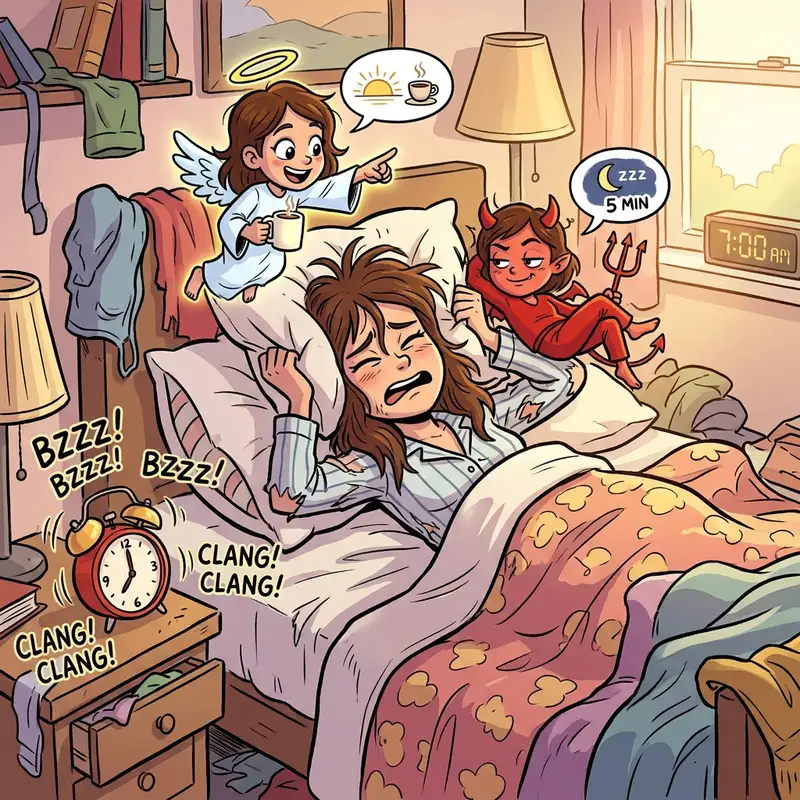 Ketika alarm pagi bunyi dan kamu nego sama diri sendiri