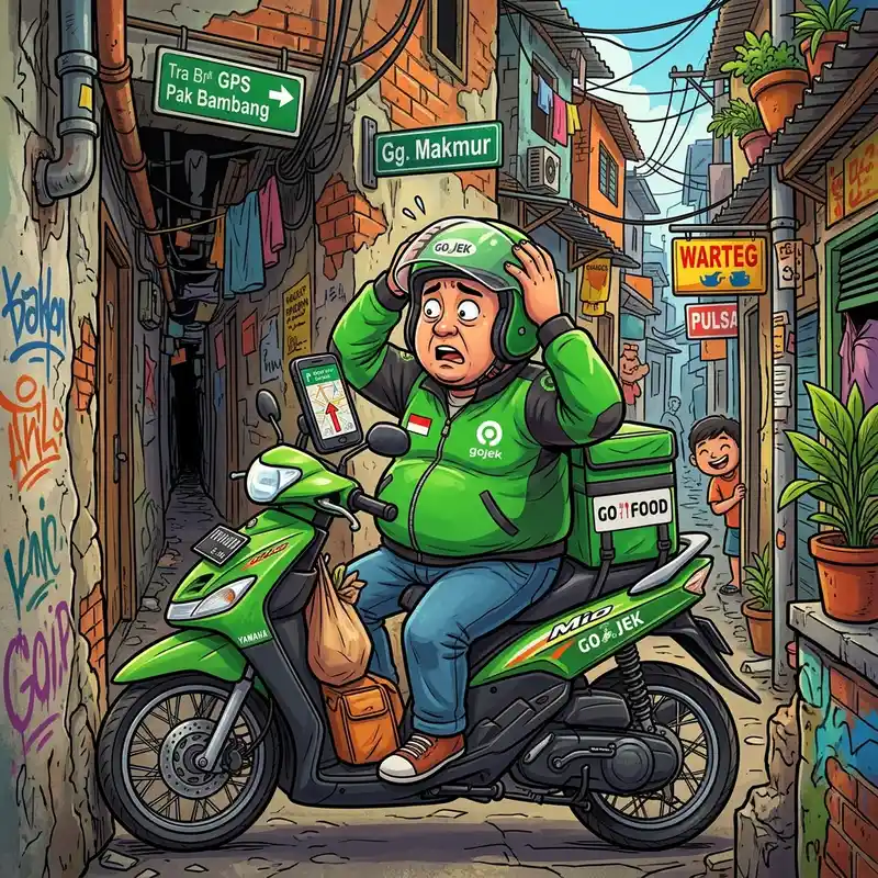Driver ojol vs GPS yang ngajak masuk gang sempit