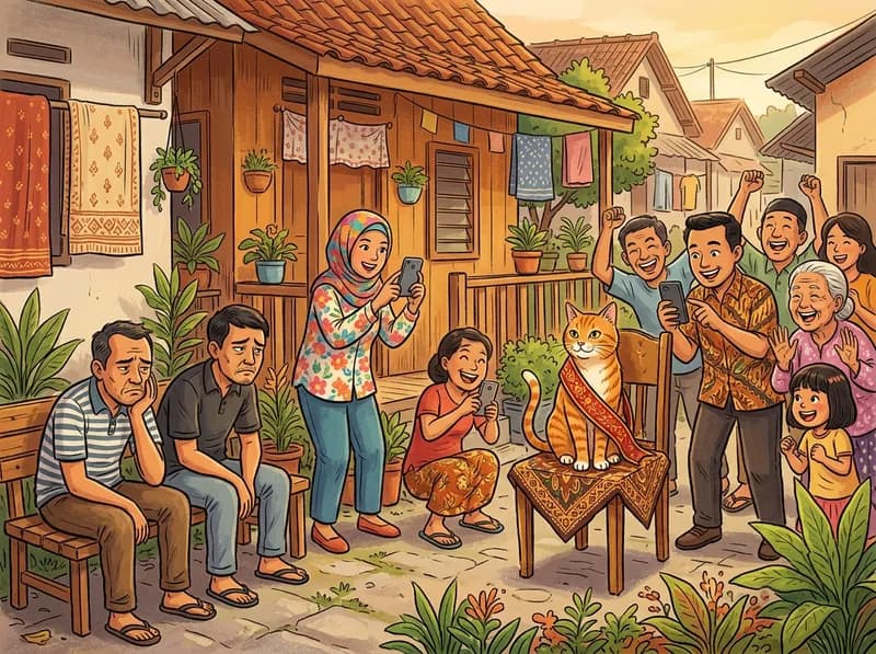 Kucing Lokal Terpilih Jadi RT Se-Kompleks