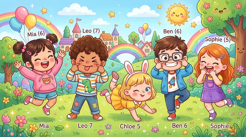 Kartun lucu anak dengan ekspresi menggemaskan dan situasi sehari-hari yang relatable