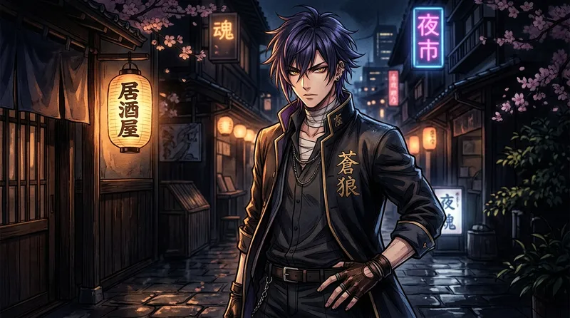 Ilustrasi karakter anime cowok ganteng populer dengan berbagai gaya