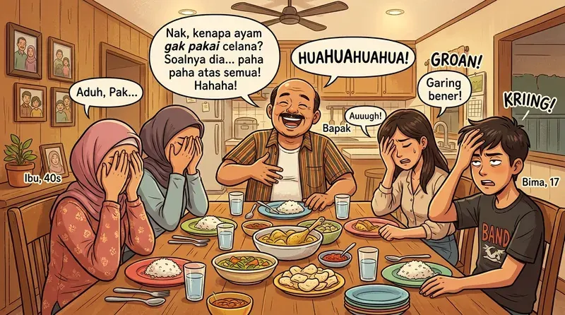 jokes lucu bapak-bapak dad jokes Indonesia