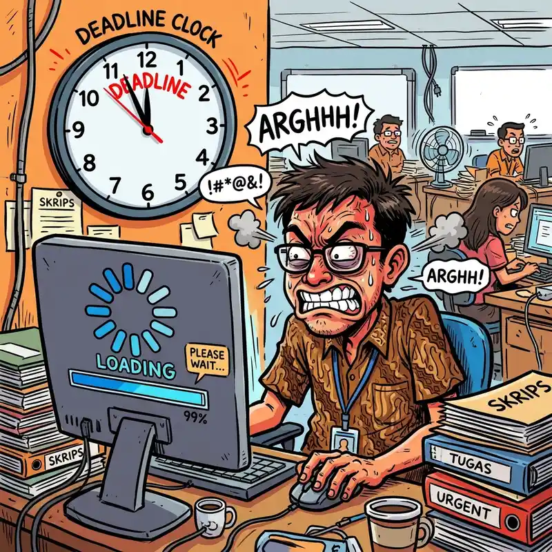 Foto lucu ngakak tentang situasi WiFi kantor yang relatable banget