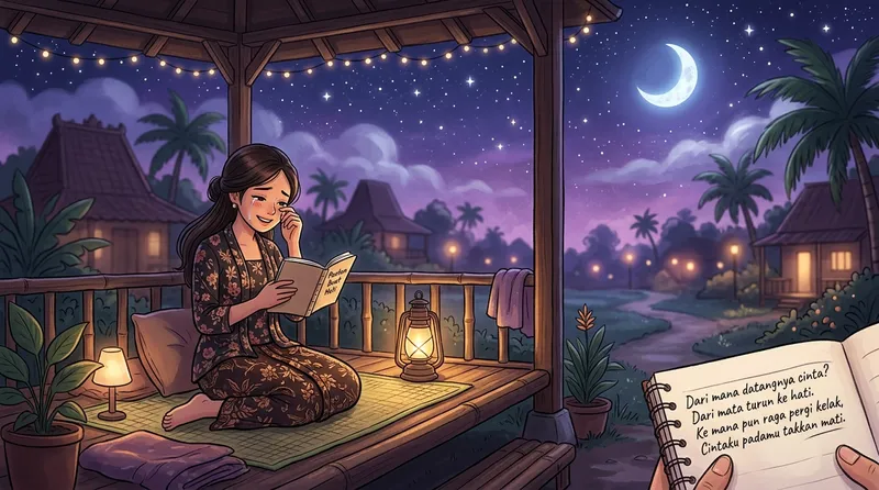 Pantun gombal bikin baper malam hari - romantis untuk dikirim sebelum tidur