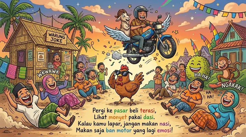 Pantun lucu ngakak absurd - pantun tidak masuk akal yang bikin ngakak