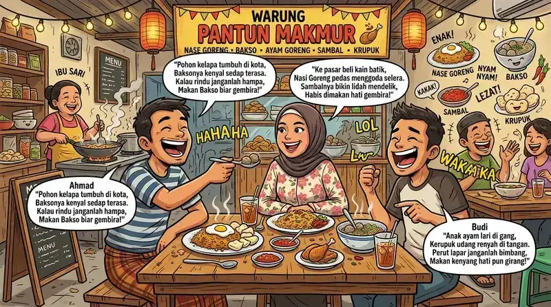Pantun lucu ngakak tentang makanan - pantun diet dan gorengan