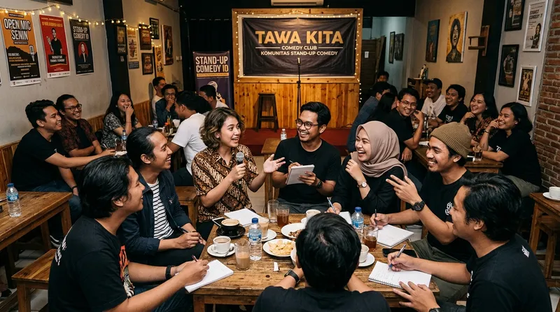 Komunitas stand up comedy Indonesia - open mic dan workshop komika