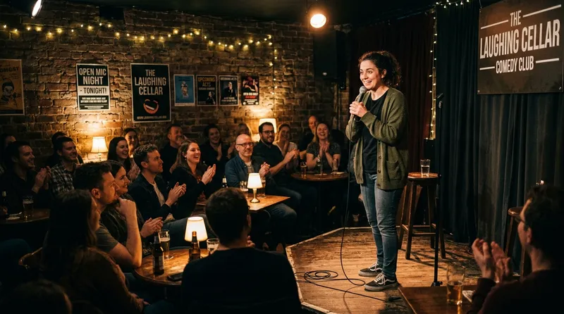 Open mic stand up comedy Indonesia - komika pemula di atas panggung